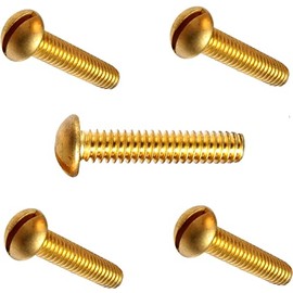 4-40 x 3/16" Round Head Machine Screws Kit Hardware Solid Brass Slotted Drive Pack of 500 Fastener Set LS09596F