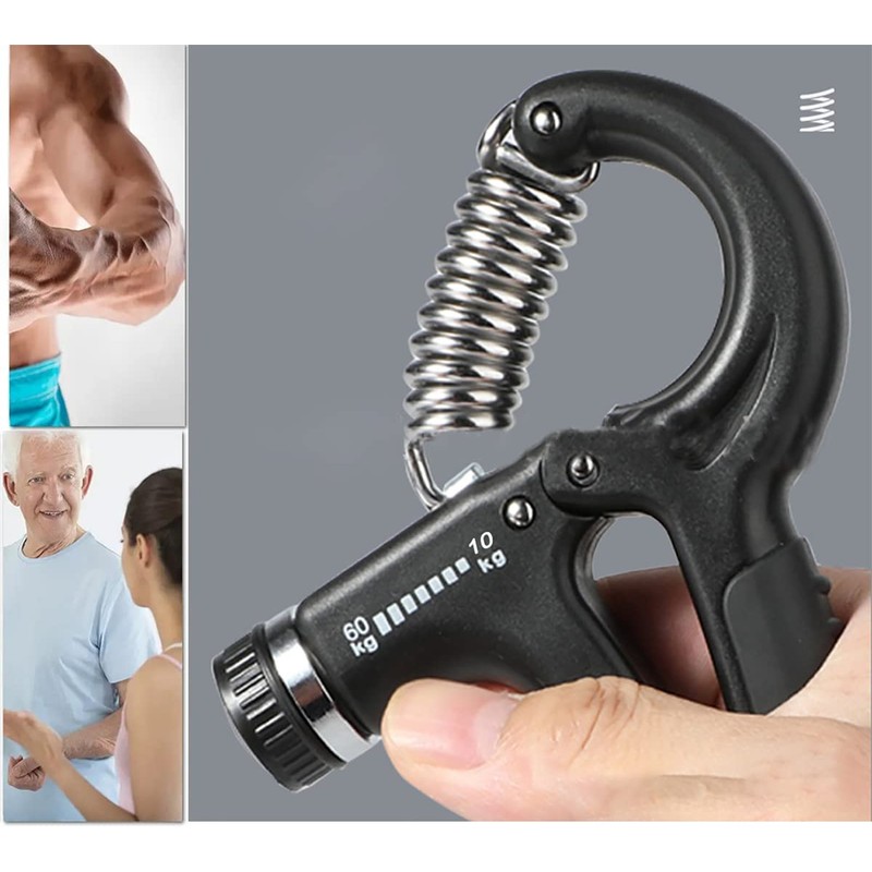 Hand Grip Strengthener,Strength Trainer,Adjustable Resistance 22-132Lbs (10-60kg),Non-Slip Gripper,Designed for Forearm,Finger