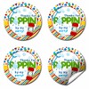 Thanks for Poppin' By Bubble Birthday Thank You Sticker Labels,