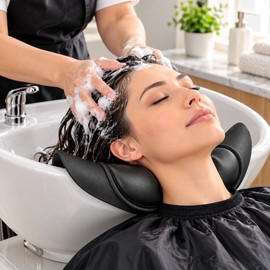 Silicone Shampoo Bowl Neck Rest for Hair Washing – Soft Curved Support Cushion for Salon Shampoo Basin