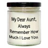 Aunt Gift for Christmas, My Dear Aunt, Vanilla Soy Candle,