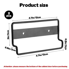 KKONHII 2PCS Foot Pull for Trash Cabinet Drawer, Touchless Hands Free Design for Full Overlay Cabinet Door Durable Stainless Steel Pull for Cabinet Doors in Kitchens Laundry Rooms and Garbage Room