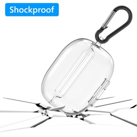 Geekria TPU Case Cover Compatible with HONOR Earbuds 3 Pro True Wireless Earbuds, Earphones Skin Cover, Protective Carrying Case with Keychain Hook, Charging Port Accessible (Clear)