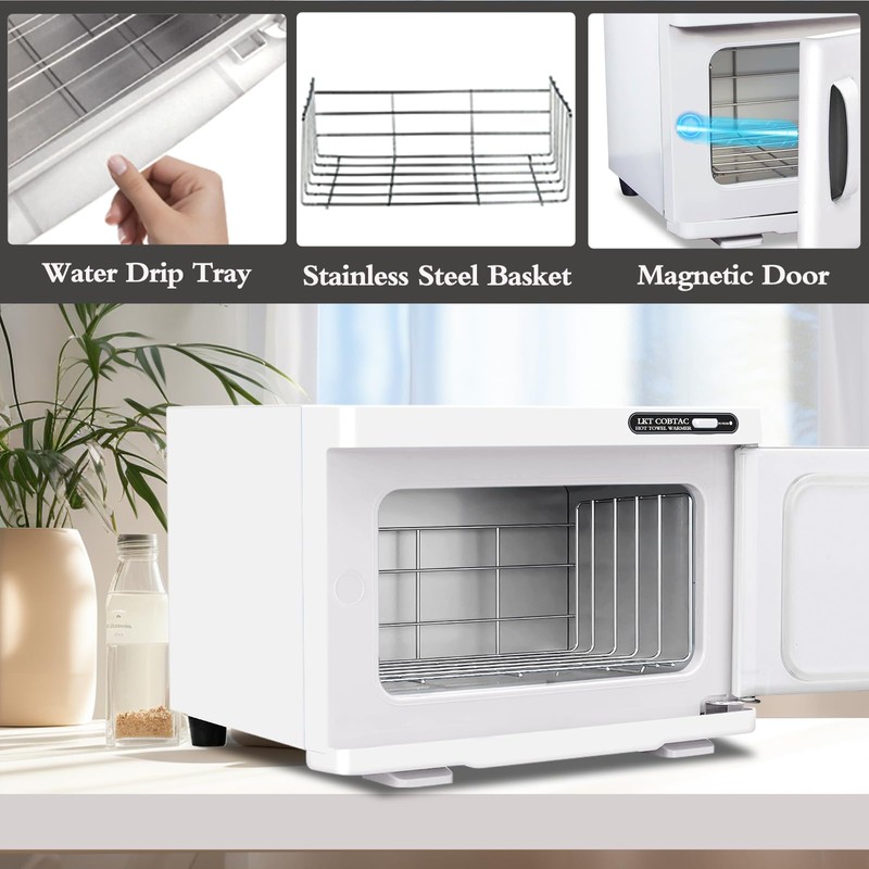 LKT COBTAC Hot Towel Warmer,8L Towel Warmer Cabinet Medium Capacity