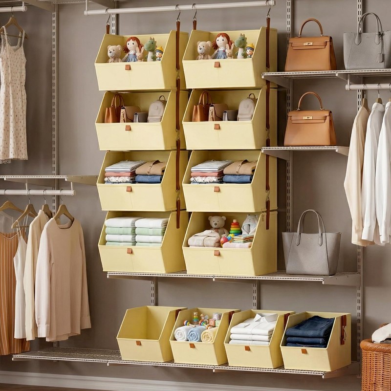 Hanging Closet Organizer 4 Tier, 4 Pack