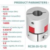 12mm to 12mm Aluminum Plum Flexible Shaft Coupling, D30 L35