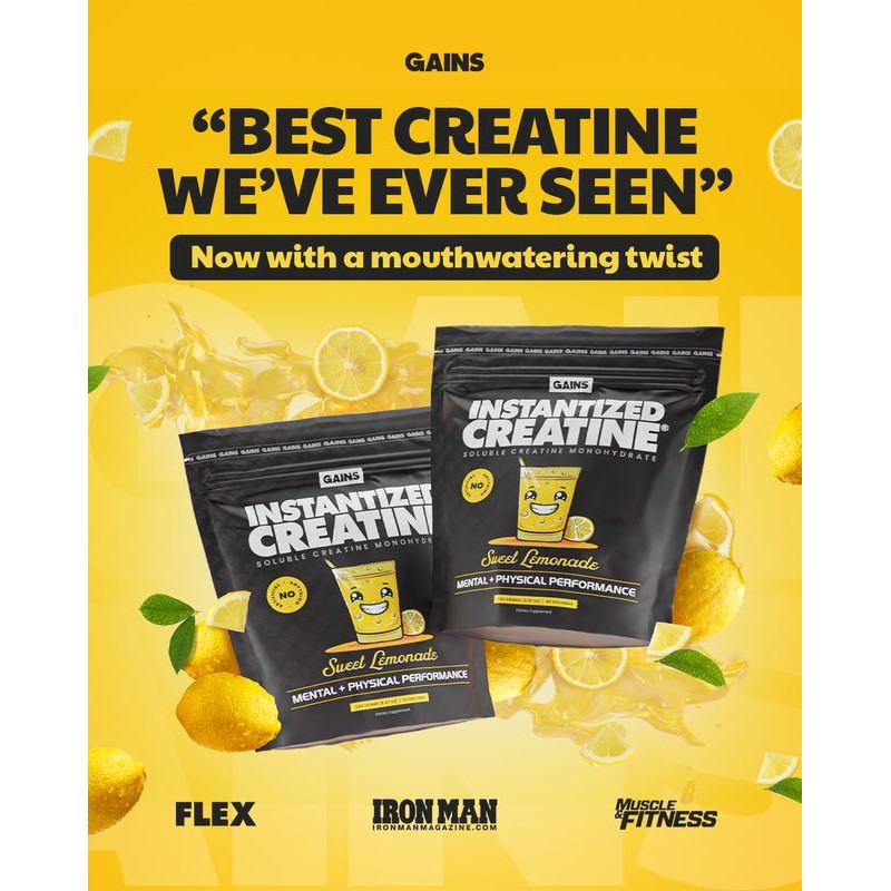 Sweet Lemonade Instantized Creatine - Ultimate Supplement for Muscle Growth