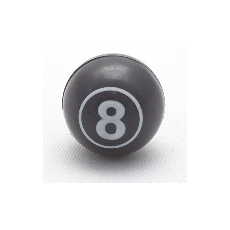 4 x Valve Caps Ball 8 Billiard Black White Black
