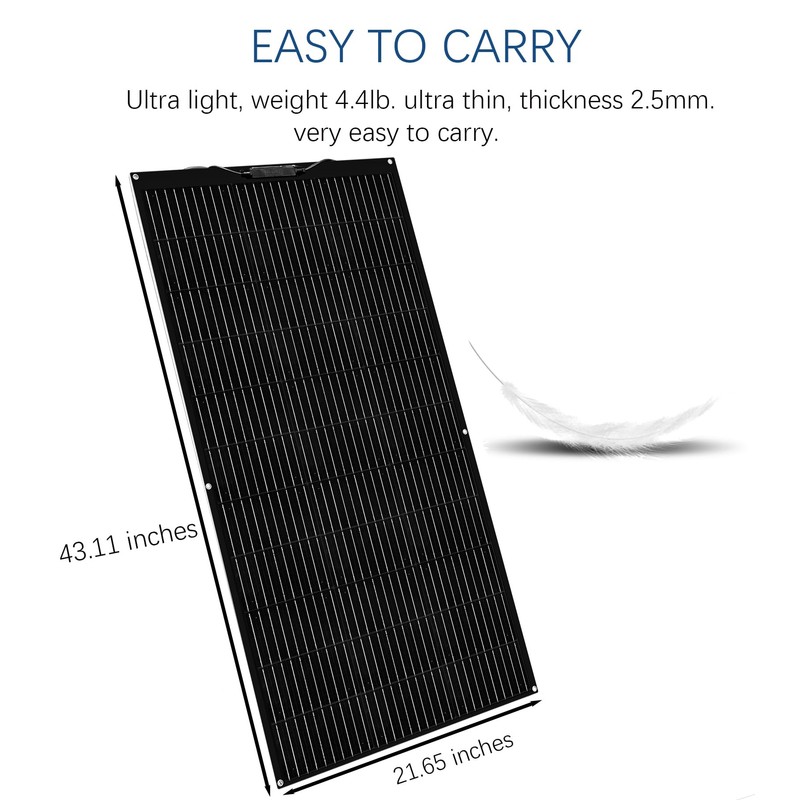 XINPUGUANG Flexible Solar Panel 100W 12V for RV Boat Camper