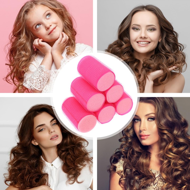 Uonlytech 8pcs Hair Sponge Curlers Hair Rollers Set Self Grip