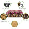 2 Pack 24 Inch Window Boxes Planters Railing Planter Box
