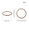 PH PandaHall Bamboo Bag Handles, 4 Pack Round Purse Handles