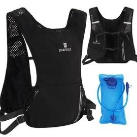 BBAIYULE Hydration Backpack Running Vest Women and Men Ultralight Running Backpack with Hydration Bladder 2L Bicycle Running Bicycle Backpack Trail Running Backpack (with 2L Hydration Bladder)