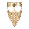 WOFASHPURET Metallic Veil Flapper Head Chain Gypsy Face Veil Face