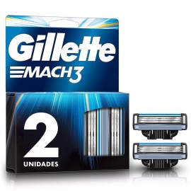 Gillette Mach 2 Turbo Razor Refill Cartridges 2 Count