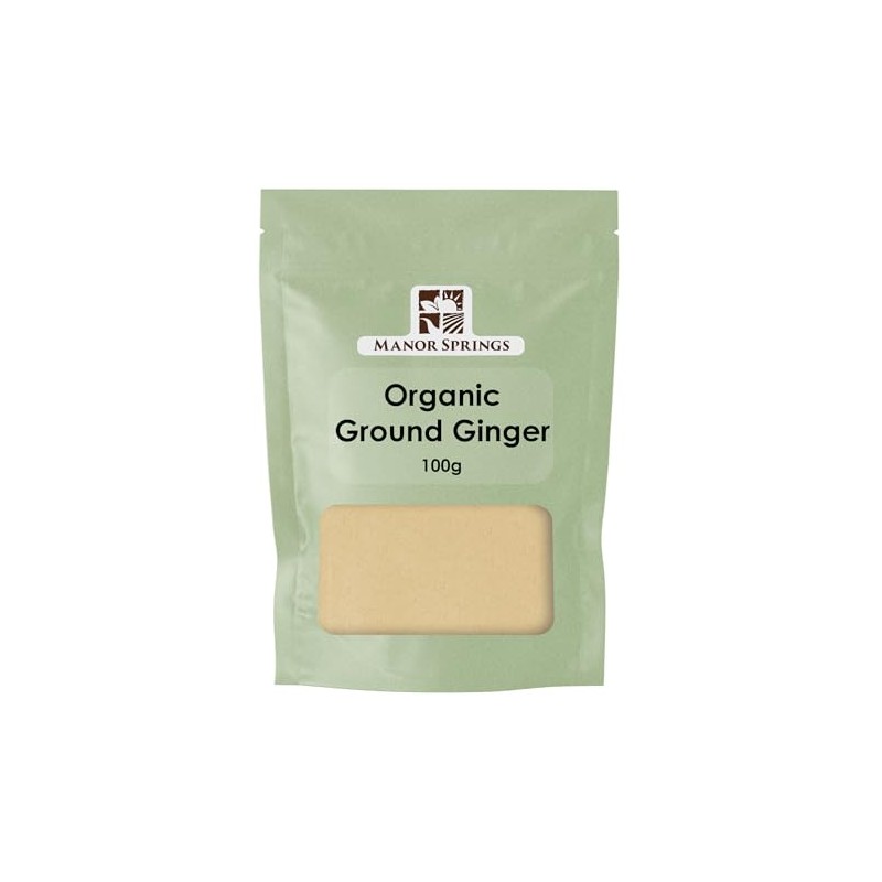 Organic Ginger Ground 100g by Manor Springs Organic