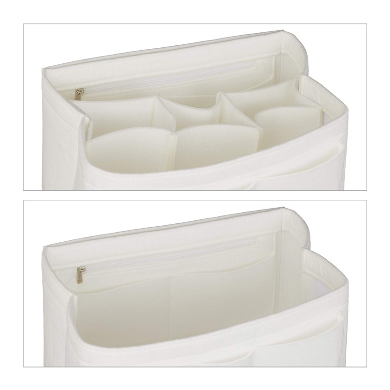 Relaxdays, Felt, Many Compartments, Handbag Organiser, Storage Bag, Portable, Removable,
