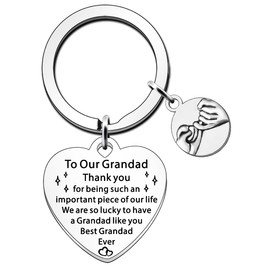 JETTOP Grandad Gifts Keyring Grandad Gifts from Grandchildern Grandad Birthday Christmas Father Day Gifts Best Grandad Ever