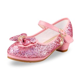 Girls’ Princess High Heel Shoes Kids Party Pumps - pink, size: 26 EU