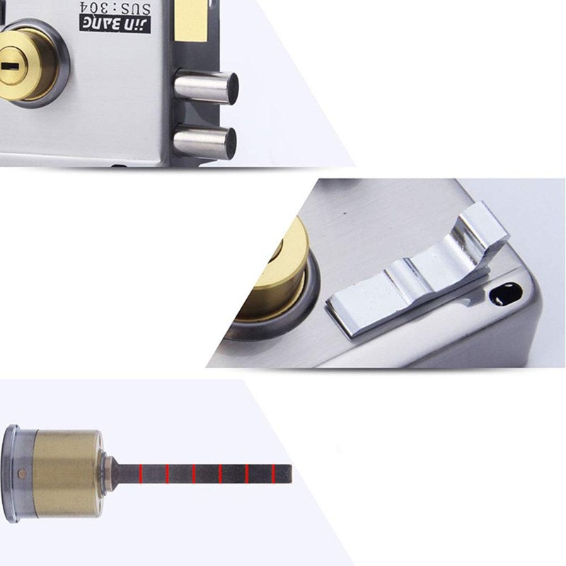External Door Lock, Night Latch External Door Lock Stainless Steel