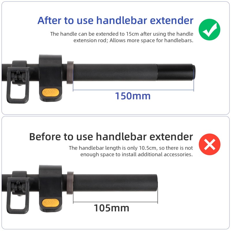 ulip E-Scooter Handlebar Grips Handlebar Extender Kit for Segway Ninebot