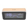 Digital Projection Alarm Clock VA HD Color Screen Wooden Weather