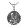 Virgin Mary Necklace for Men, Hip Hop Christ Mary Necklace,