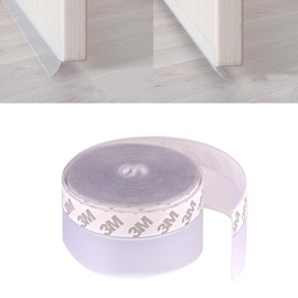 Silicone Weather Stripping Seal Tape 16.5 Feet, Draft Insulation and Soundproofing Door Seal for Gaps in Door Frame, Window, Bathroom Shower Glass – Weatherproof, Easy Installation, Strong Adhesive