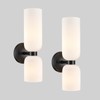 DEYNITE Black Wall Sconces Set of Two 2-Light Modern Wall