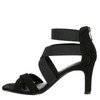 XAPPEAL Elline - Women's Zip-Up Elastic Ankle Strap Heel Open