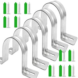 Dust Collection Hose and Pipe Holder Adjustable Hangers Bracket, Don’t Broken Like Plastic After Long Time, Durable Spray Iron, 5 PCS (Sliver, 4 Inch)