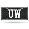 Wyoming Cowboys 12x6 Carbon Fiber Design Metal License Plate Auto