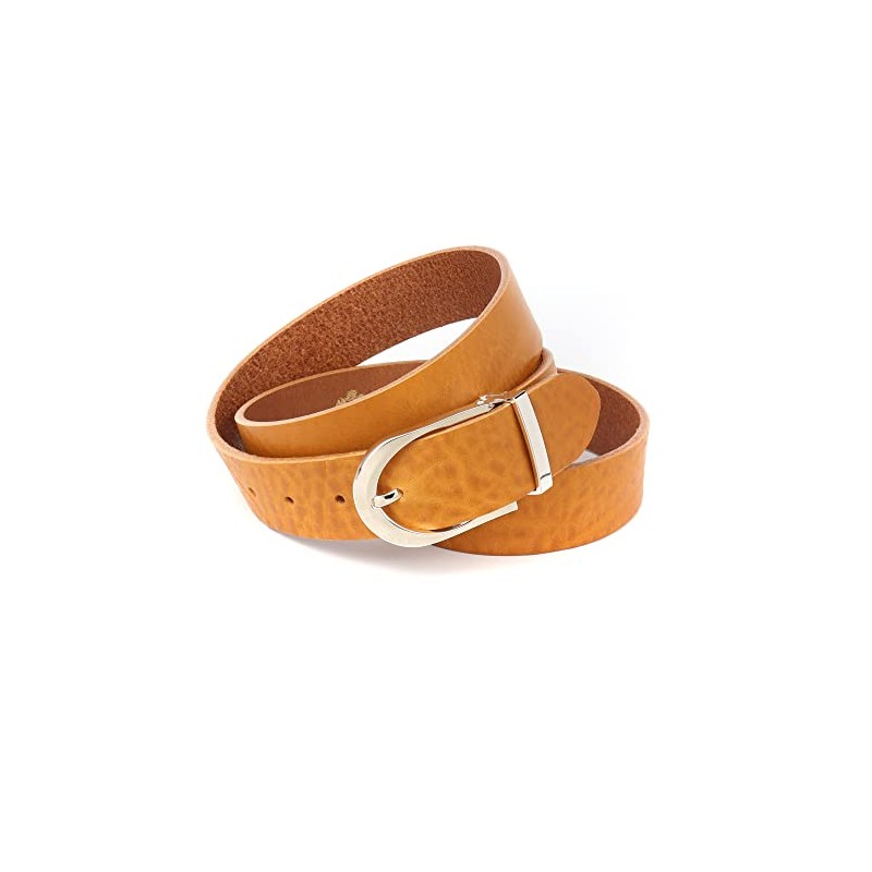 Anthoni Crown Women's leather belt, petrol, 100
