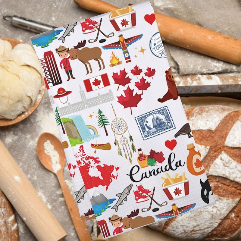 MYSOMY Canada Kitchen Towel Canadian Kitchen Gifts Canada Maple Leaf