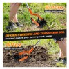 72 Inch Rotary Cultivator Tool, Hand Tiller for Gardening, 2-in-1