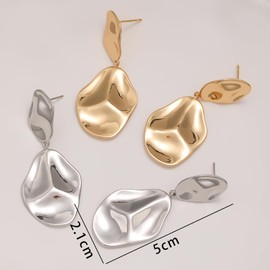 14K Gold Statement Earrings for Women Chunky Dangle Earrings Set Jewelry for Gifts (style6)
