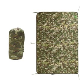 Greencity Tactical Military Woobie Blanket Poncho Liner Camping Thermal Insulated Drawstring Carry Bag Waterproof Outdoor Activities Hiking Travingï¼OCP