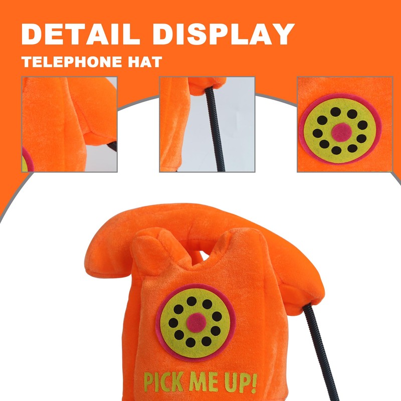 Telephone Hat. Handmade Plush Telephone Costume Headwear Party Hat.