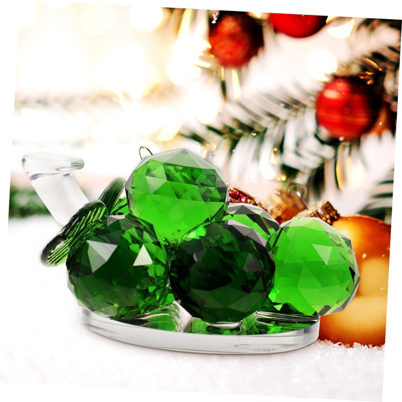 iplusmile Crystal Grape Ornament Realistic Decorative Fruit Craft Figurine for