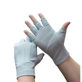 AIDIER Sun UV Protection Gloves Half Finger Cycling Driving Gloves for Men Women Non-Slip Breathable Sun Protection Gloves for Training Running Cycling Driving