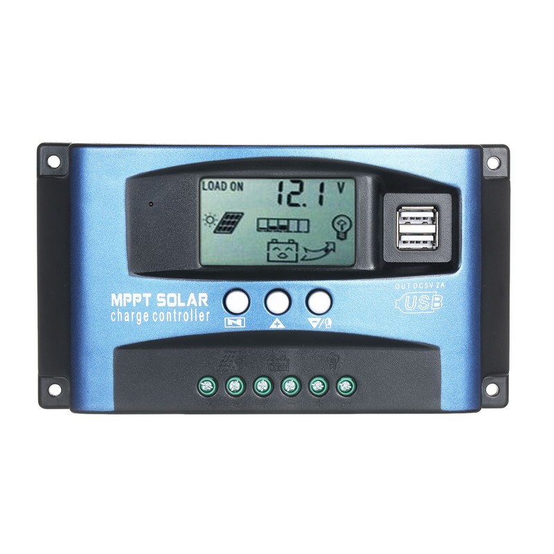 MPPT Solar Charge Controller Dual USB Solar Controller Smart LCD