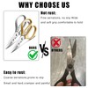 Eastrise Heavy-Duty Kitchen Scissors, Dishwasher-Safe Multi-Purpose Food Shears, Non-Slip Stainless