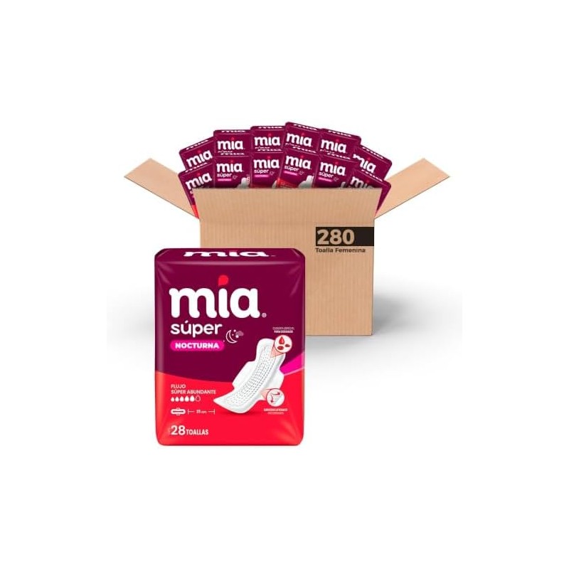 Toalla Femenina Mia Super Noctura 31 cm 28 pzas