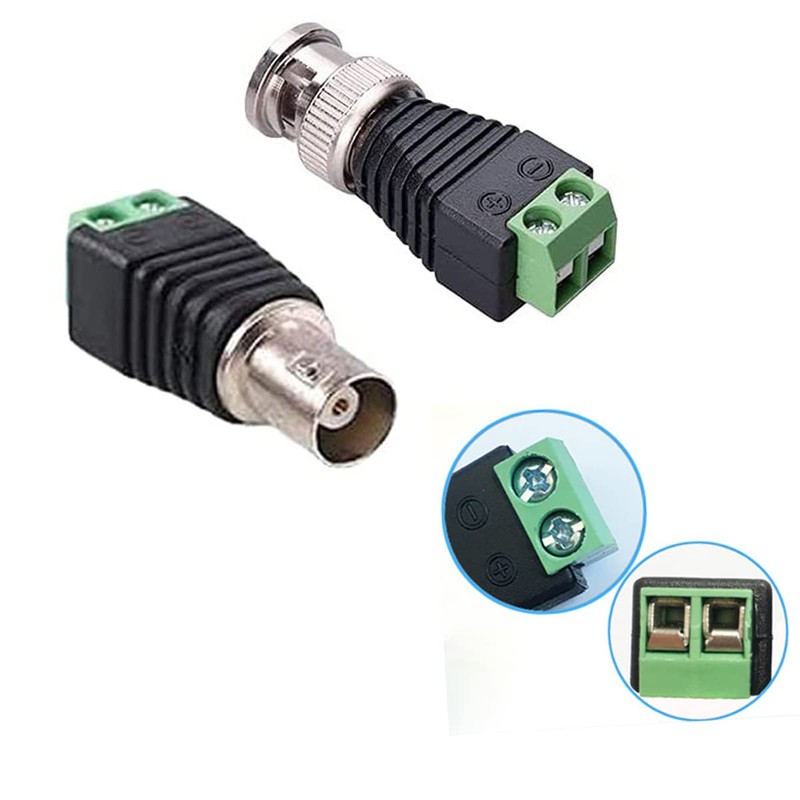 BNC Male and Female Plug Screw Terminal Connector, BNC to