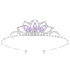 YISSION Sparkling Princess Crown Purple Rhinestone Tiara for Girls -