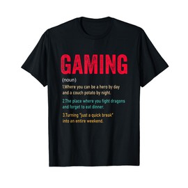 Funny Gaming Definition, Funny Gamer Gifts, Gaming T-Shirt