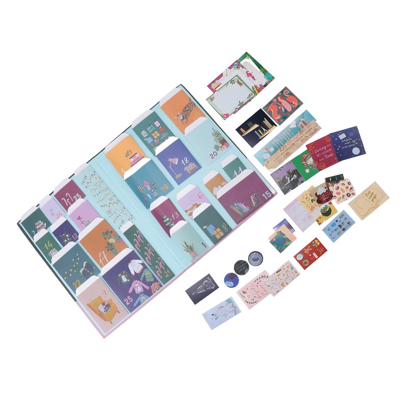 Book Lovers Advent Calendar Unique Countdown with 25 Bags Book