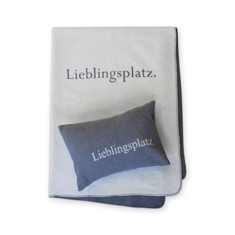 Kissenhülle ""Lieblingsplatz"" rauch 40/60cm