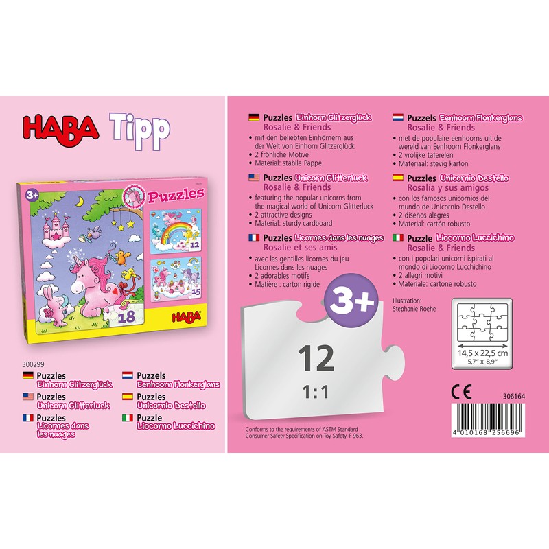 HABA Puzzles Unicorn Glitter Luck - Rosalie & Friends