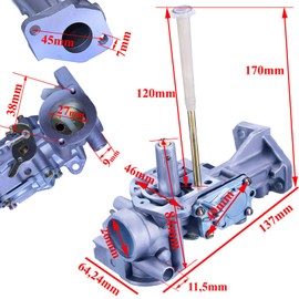 GLENPARTS Carburetor FOR Briggs Stratton 498298 135212 135217 135232 135237 130202 112202 133212 112212 112231 112252 112292 135200 112200 130200 5HP Engine MTD Tiller 692784 495951 492611 495426